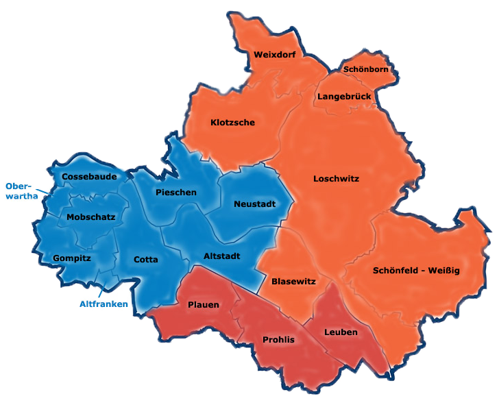 Karte Vermittlungsstellen Dresden